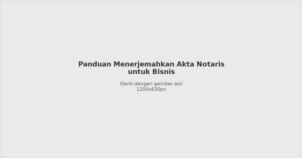 Illustration of certified notarial deed translation services for business