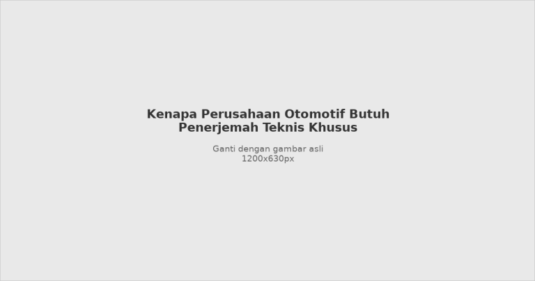 Ilustrasi penerjemah teknis otomotif untuk perusahaan