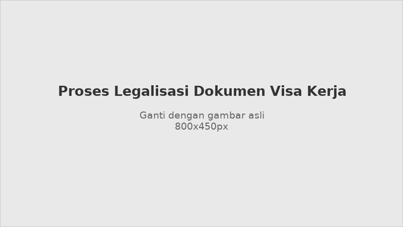 Illustration of the legalisation process for work visa document translation