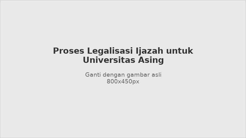 Proses legalisasi ijazah untuk pendaftaran universitas di luar negeri