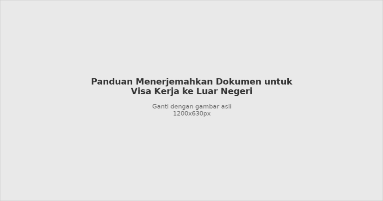 Illustration of a work visa document translation guide